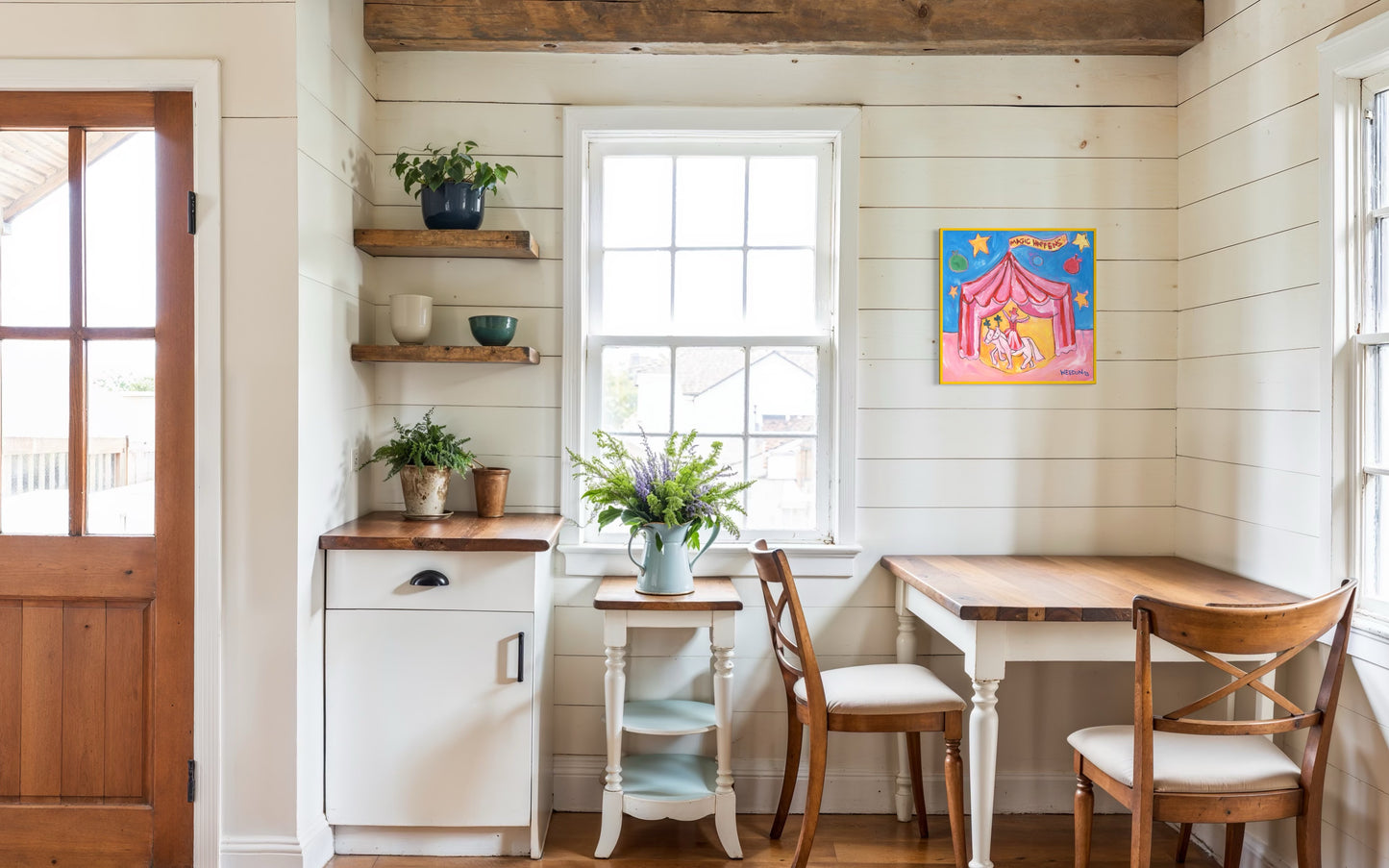 Circus Fine Art Paper Print from UK artist Georgie Weedon "Magic Happens" inspired by Giffords Circus